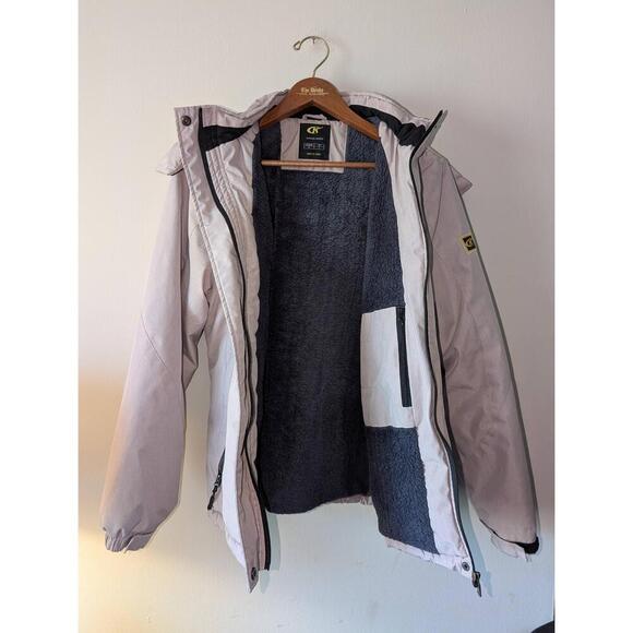 Jackets & Blazers - CK Jacket Womens Size Medium Black Hooded Fleece Lined Outdoor Chic